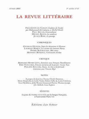 cover image of La Revue Littéraire N°11